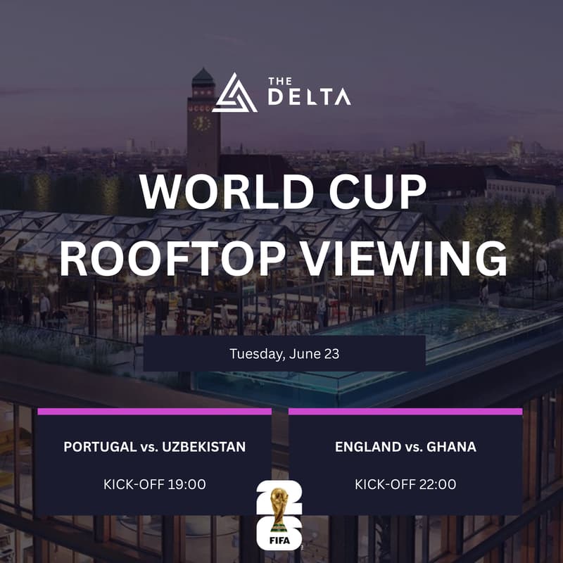 Cover Image for Rooftop World Cup Viewing: Portugal vs. Uzbekistan & England vs. Ghana
