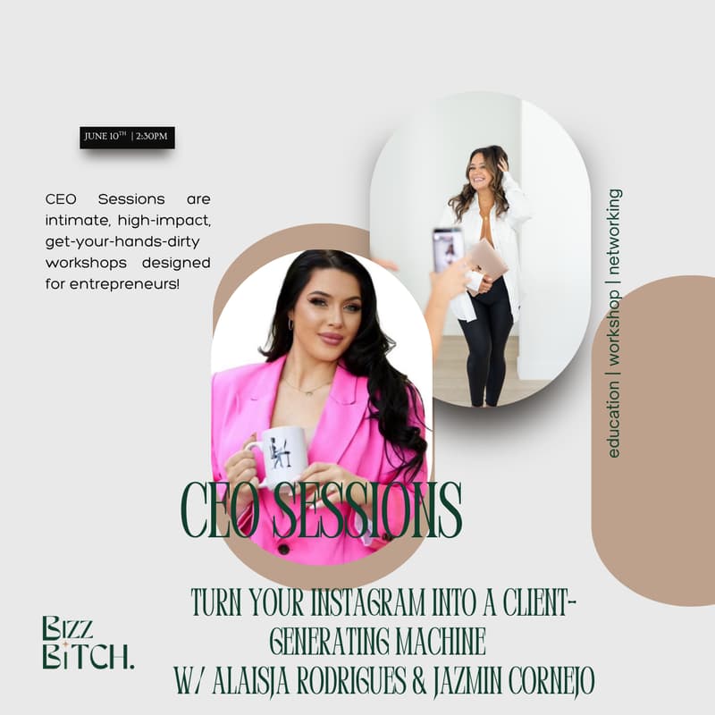 Cover Image for Turn Your Instagram Into a Client-Generating Machine | CEO SESSION w/ Alaisja Rodrigues