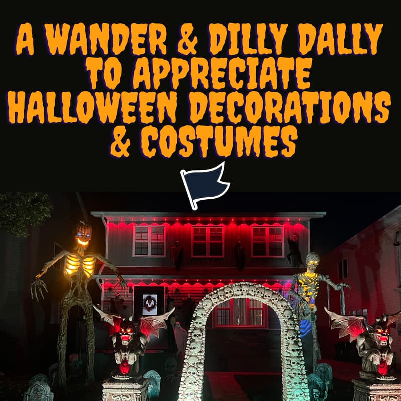 Cover Image for a wander & dilly dally to appreciate halloween decorations & costumes