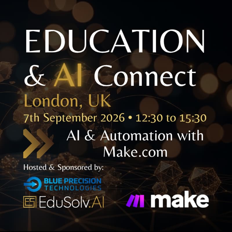 Cover Image for Education & AI Connect: AI & Automation with Make.com (Lunch & Learn. Invite-only)