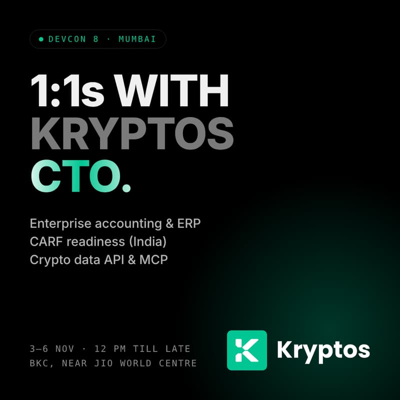 Cover Image for Your Crypto Data Problem, Solved in One Meeting | Kryptos @ Devcon 8