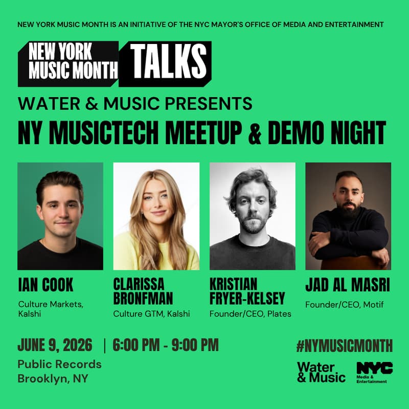 Cover Image for NY MusicTech Meetup & Demo Night — New York Music Month Edition