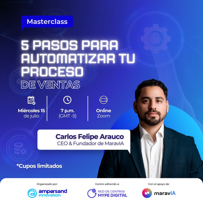 Cover Image for Masterclass: 5 Pasos para Automatizar tu Proceso de Ventas