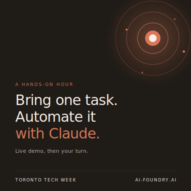 Cover Image for Bring One Thing, Automate It With Claude — A Live Hands-On Hour