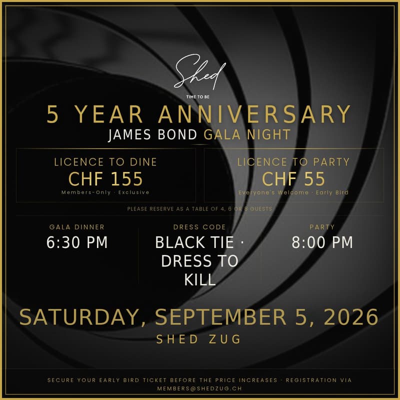 Cover Image for 5 YEARS OF SHED – THE JAMES BOND NIGHT