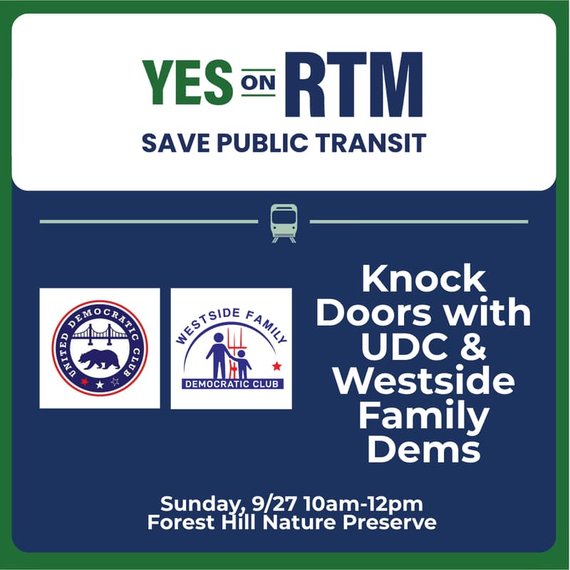 Cover Image for Canvassing with UDC and Westside Family Dems at Forest Hill in San Francisco