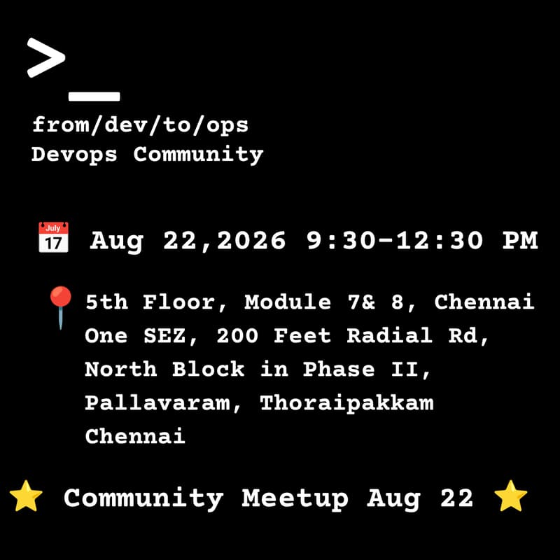 Cover Image for fromDevtoOps | Devops Community Meetup Aug 22