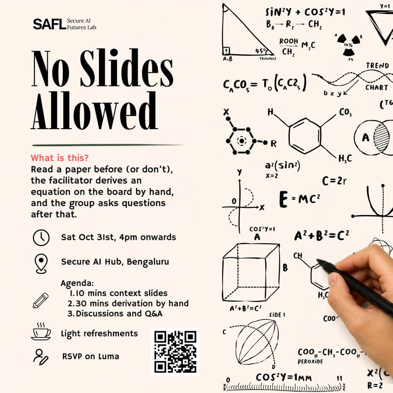 Cover Image for No Slides Allowed #2 - ML Paper Reading Group
