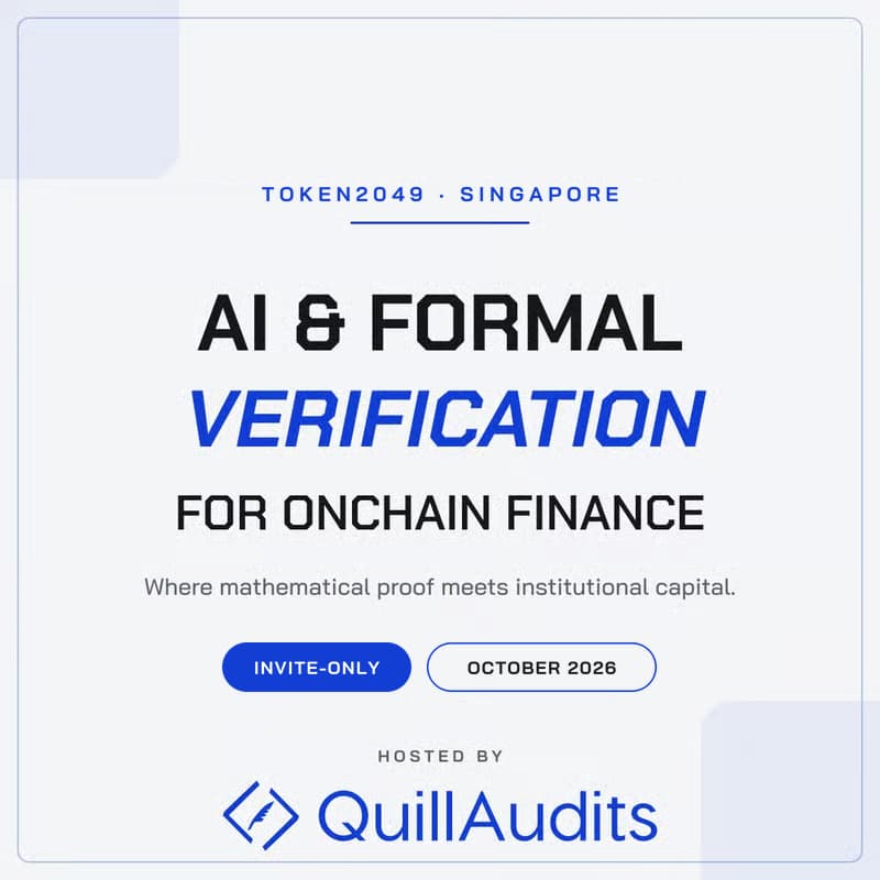 Cover Image for AI & Formal Verification for Onchain Finance | Token2049 Singapore