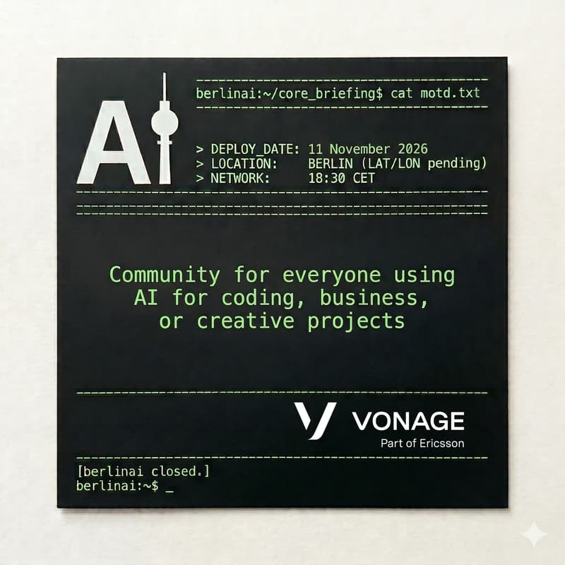 Cover Image for Berlin AI Meetup: Agents Under the Hood & AI in Practice