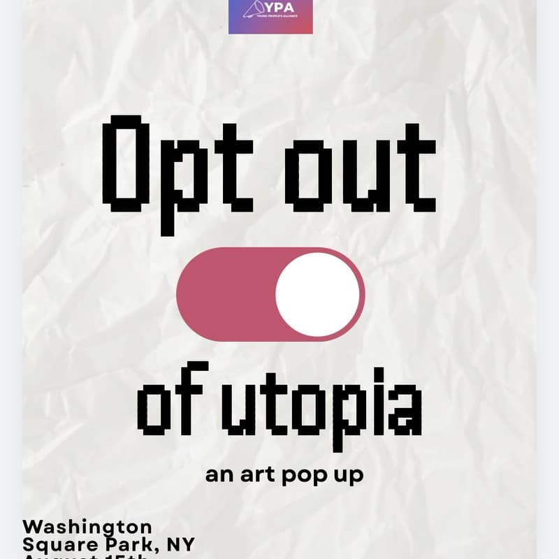Cover Image for OPT OUT OF UPTOPIA: an art pop-up