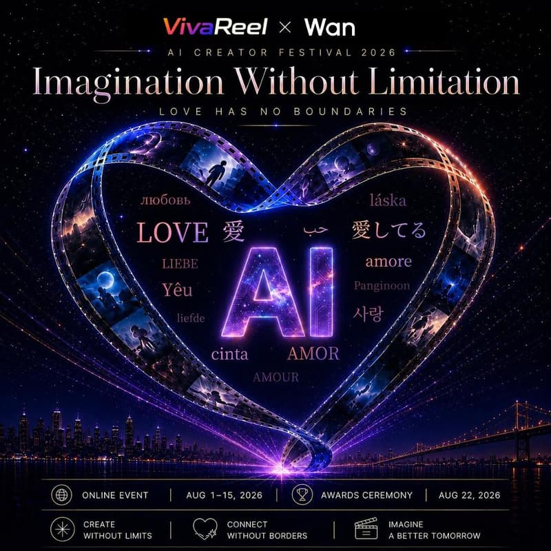Cover Image for VivaReel × Wan3.0 AI Creator Festival 2026