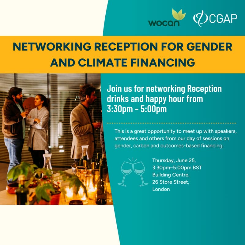 Cover Image for Networking Reception for Gender, Carbon Markets and Climate Finance
