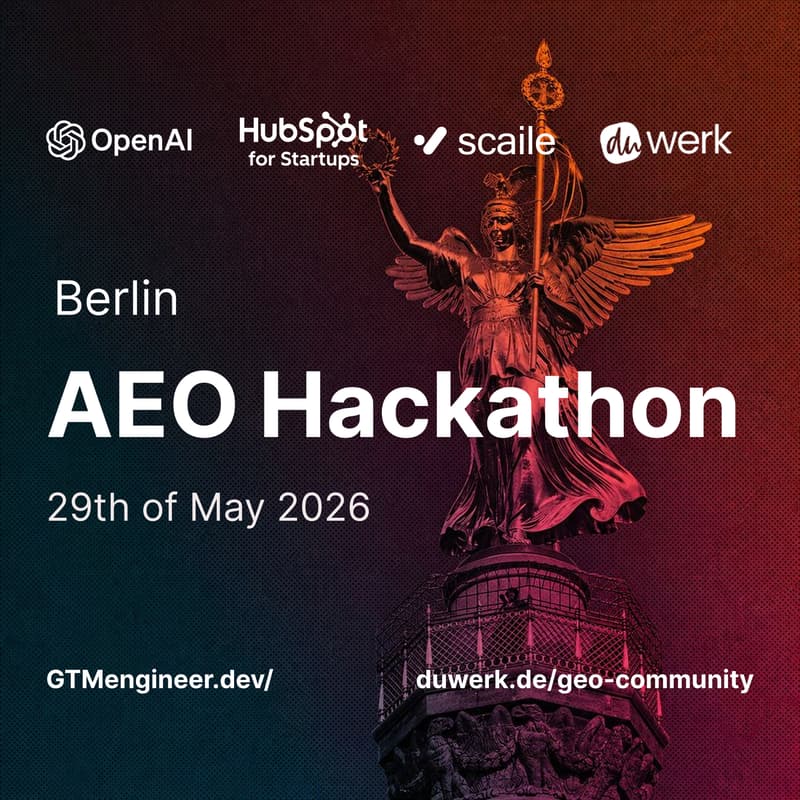 Cover Image for AEO Hackathon ft. HubSpot, OpenAI duwerk & scaile