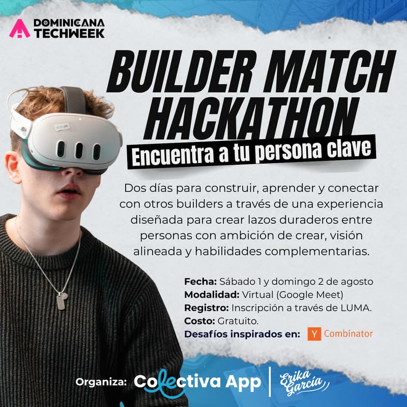 Cover Image for "Builder Match Hackathon; Encuentra a tu persona clave" by Erika García