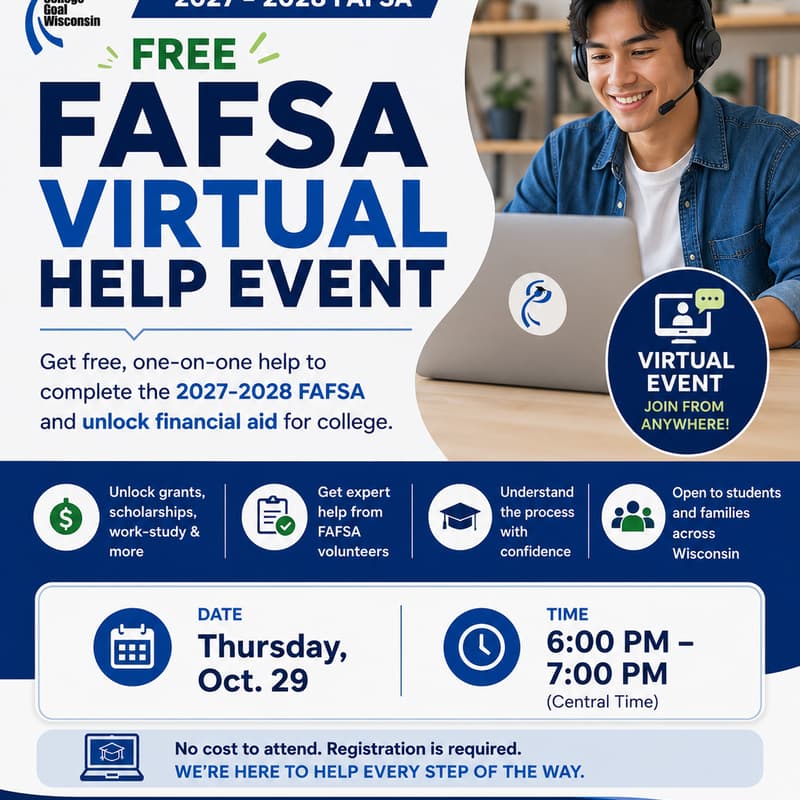 Cover Image for Free FAFSA Virtual Help Session | 2027-2028 FAFSA