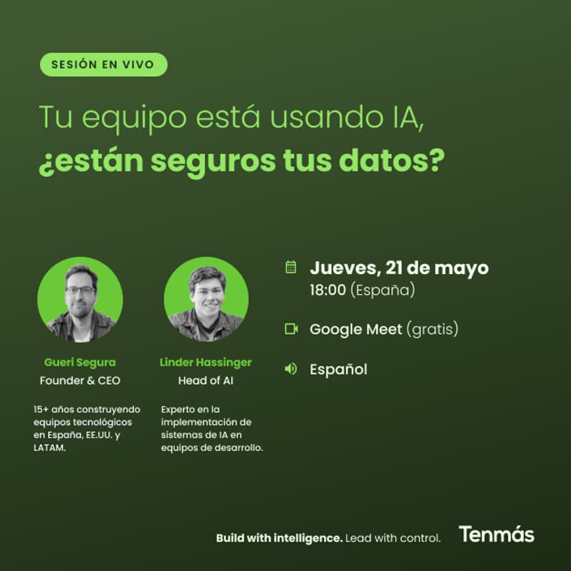 Cover Image for Tu equipo está usando IA, ¿están seguros tus datos?