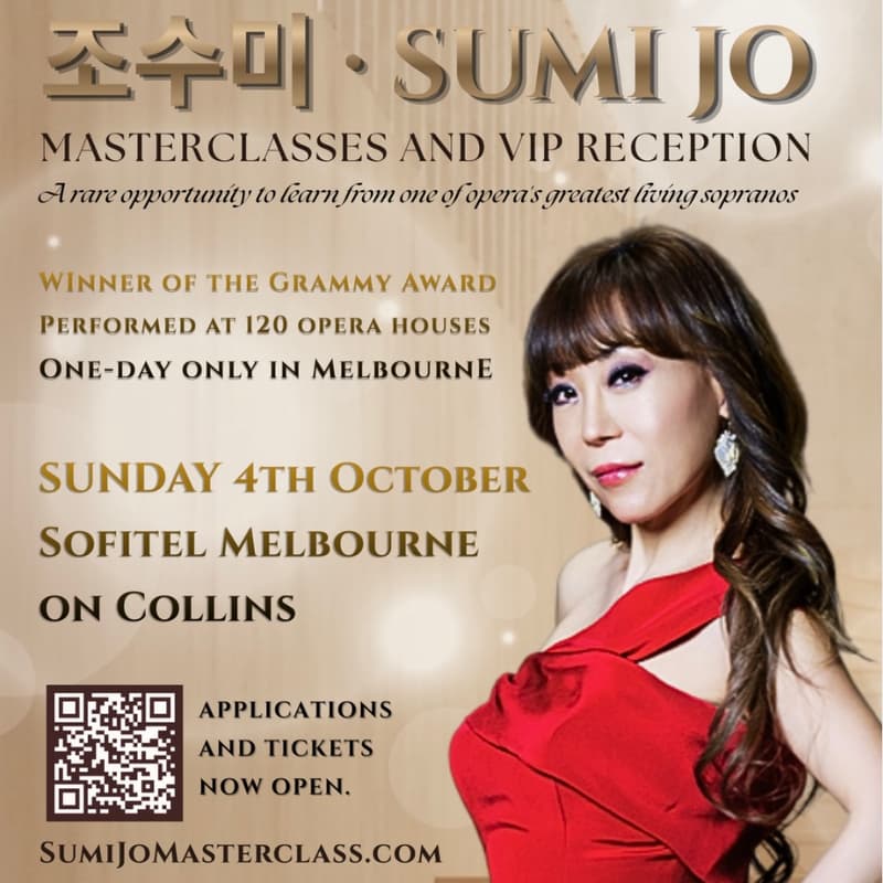 Cover Image for Grammy Award Winning Korean Soprano Sumi Jo : Melbourne Masterclass 2026