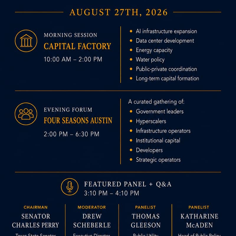 Cover Image for Building Capacity: The Opportunity for Texas to Secure America's Data — Evening Forum