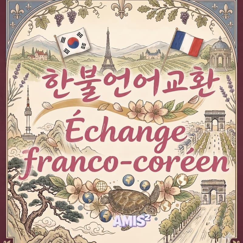 Cover Image for Échange Franco-Coréen 🇰🇷🇫🇷 Amis² 한불 언어교환 Paris