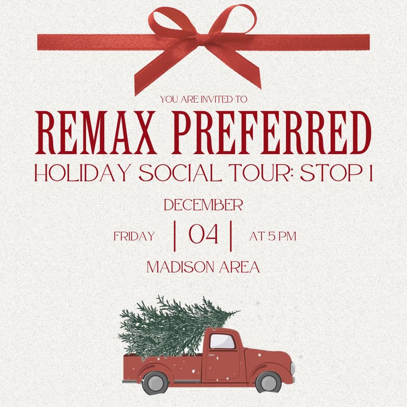 Cover Image for REMAX Preferred Holiday Social Tour: Stop 1 - Madison Area