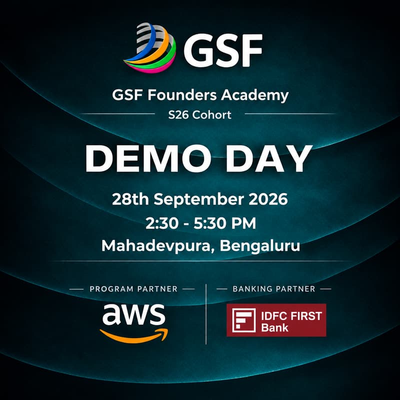 Cover Image for GSF S26 Bangalore Demo Day Investor Registration
