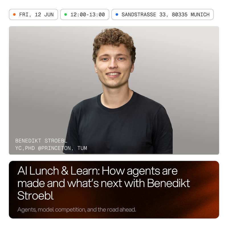 Cover Image for AI Lunch & Learn: How agents are made and what’s next with Benedikt Stroebl