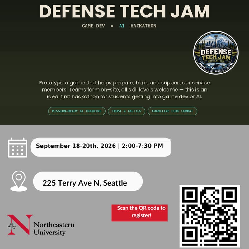 Cover Image for Defense Tech Jam Hackathon- Student Registration