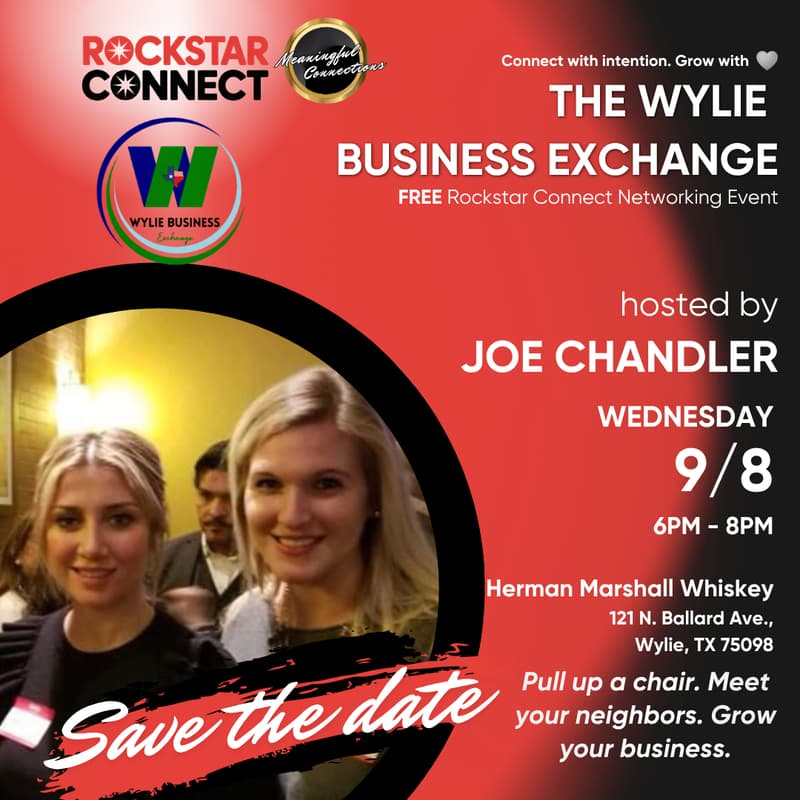 Cover Image for Free The Wylie Business Exchange Rockstar Connect Event (September)