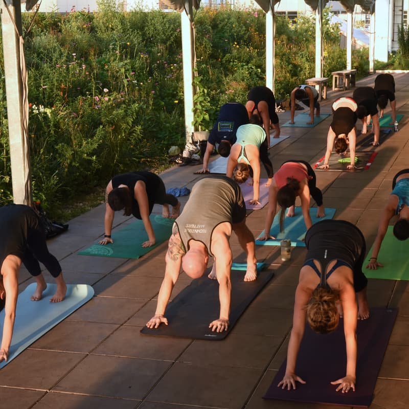 Cover Image for Friday Morning Yoga @ Brooklyn Navy Yard : 9 AM