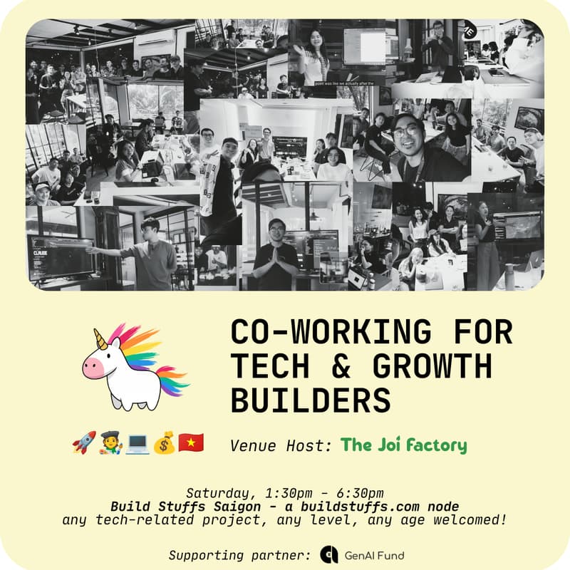 Cover Image for Cowork & Showcase for Tech/Growth Builders - BS34