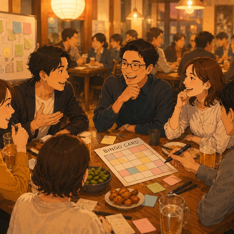 Cover Image for テクノロジーとリーダーシップの探求Log #3 AIをつまみに話す「ビンゴ型対話交流会」