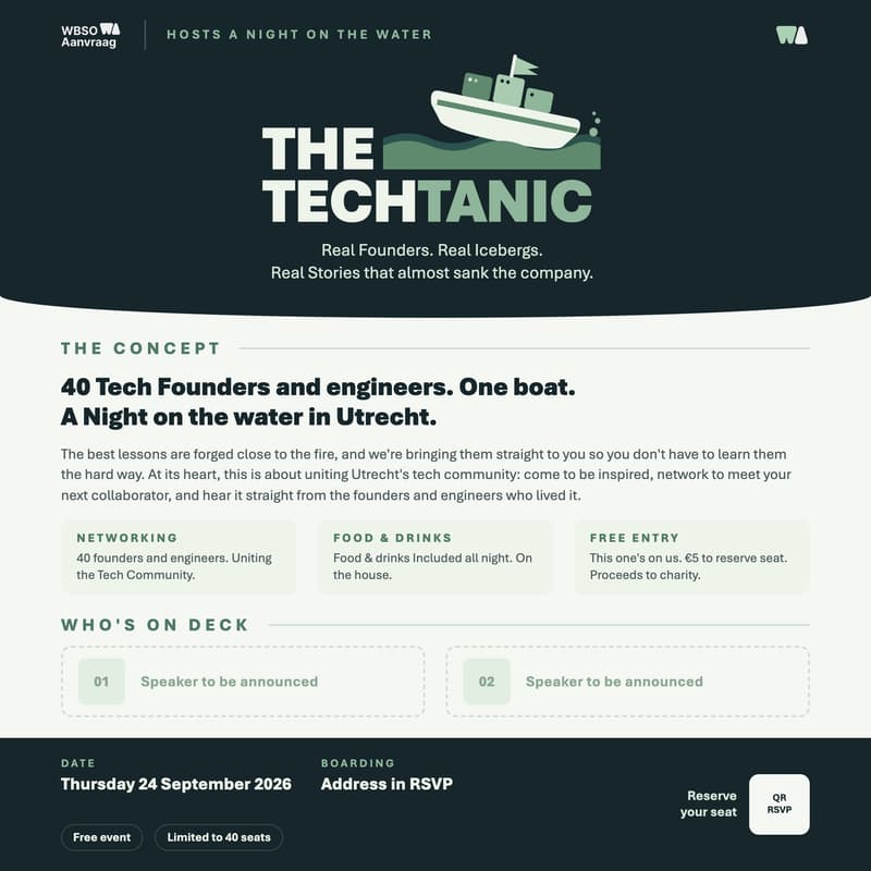 Cover Image for The TechTanic: Utrecht Tech Night on the water