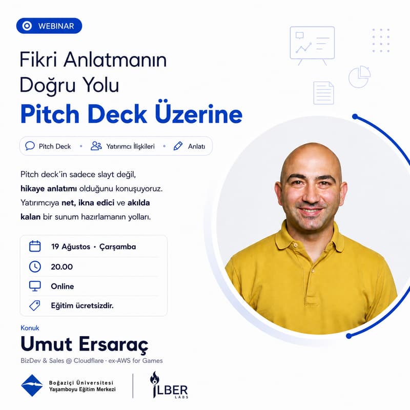 Cover Image for Fikri Anlatmanın Doğru Yolu · Umut Ersaraç ile pitch deck üzerine