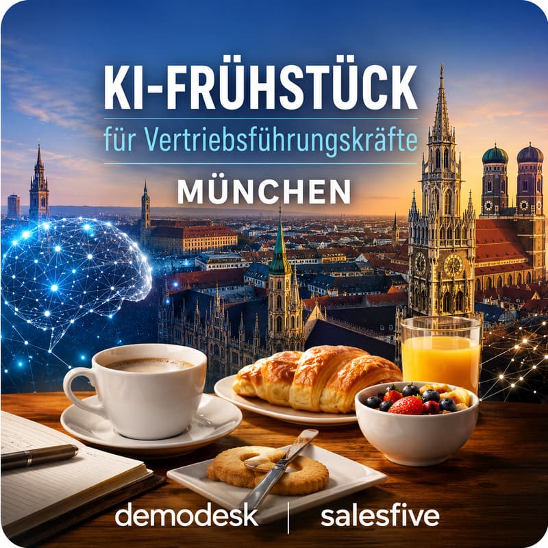 Cover Image for KI im Vertrieb – Leadership Breakfast München #4: Kein Bock mehr auf CRM-Pflege & Wie KI das endlich löst