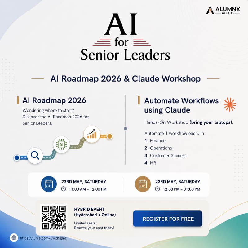 Cover Image for AI for Senior Leaders - AI Roadmap 2026 & Claude Workshop