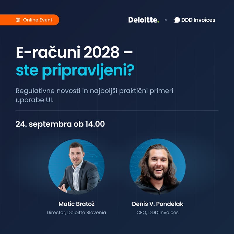 Cover Image for E-računi 2028 - ste pripravljeni? | četrtek, 24. september | 14:00