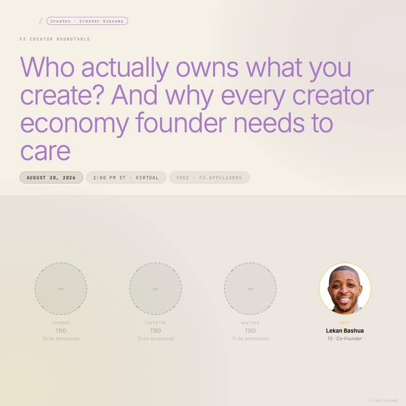 Cover Image for Who actually owns what you create? And why every creator economy founder needs to care