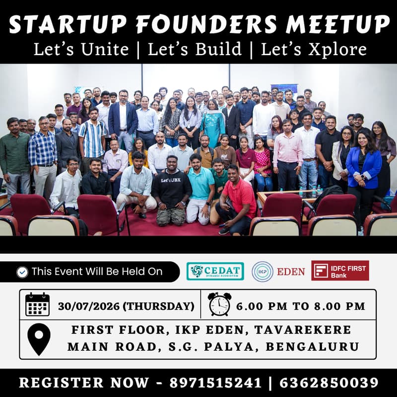 Cover Image for Startup Founders Meetup by CEDAT