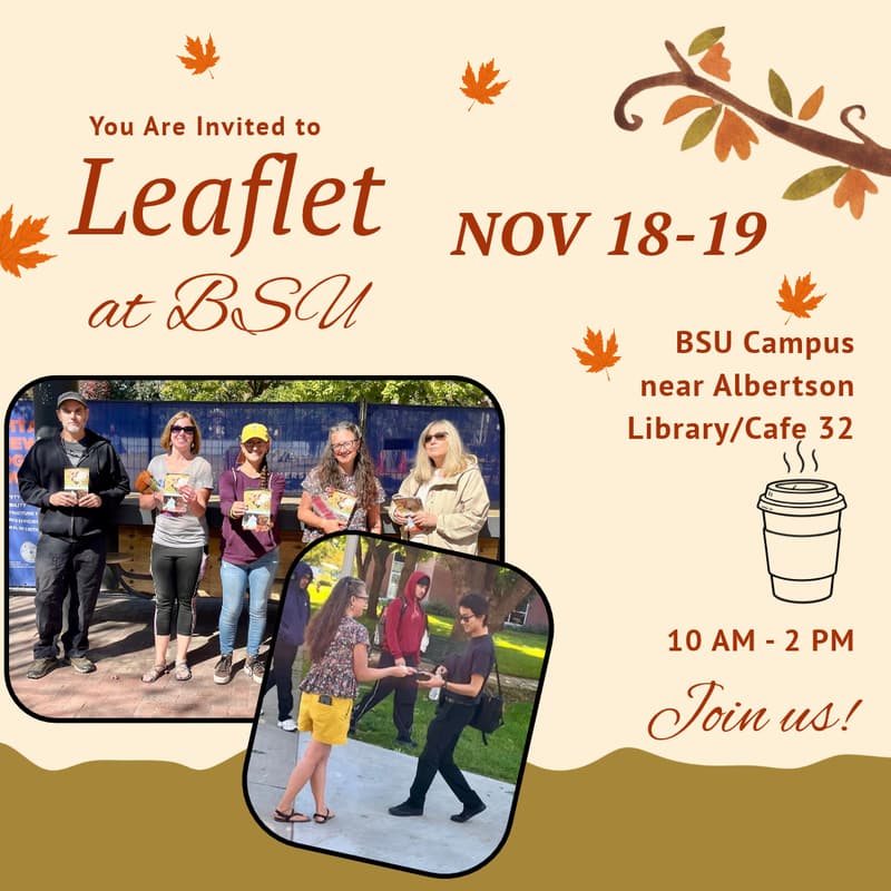 Cover Image for Leaflet for Vegan Outreach at BSU