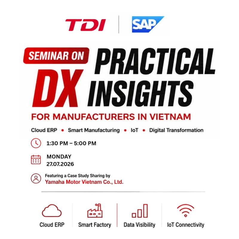 Cover Image for Seminar on Practical DX insights for Japanese manufactures in Vietnam