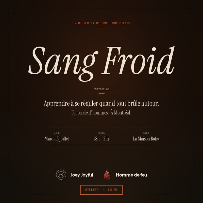 Cover Image for Sang Froid • Cercle d’Hommes À Montréal
