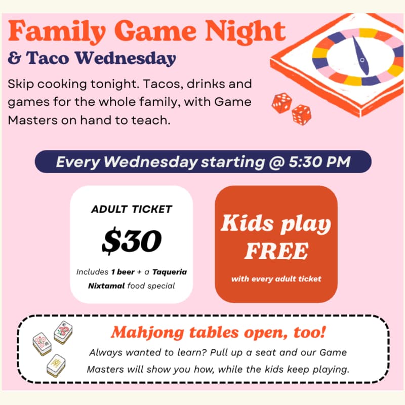 Cover Image for Family Game Night & Taco Wednesday