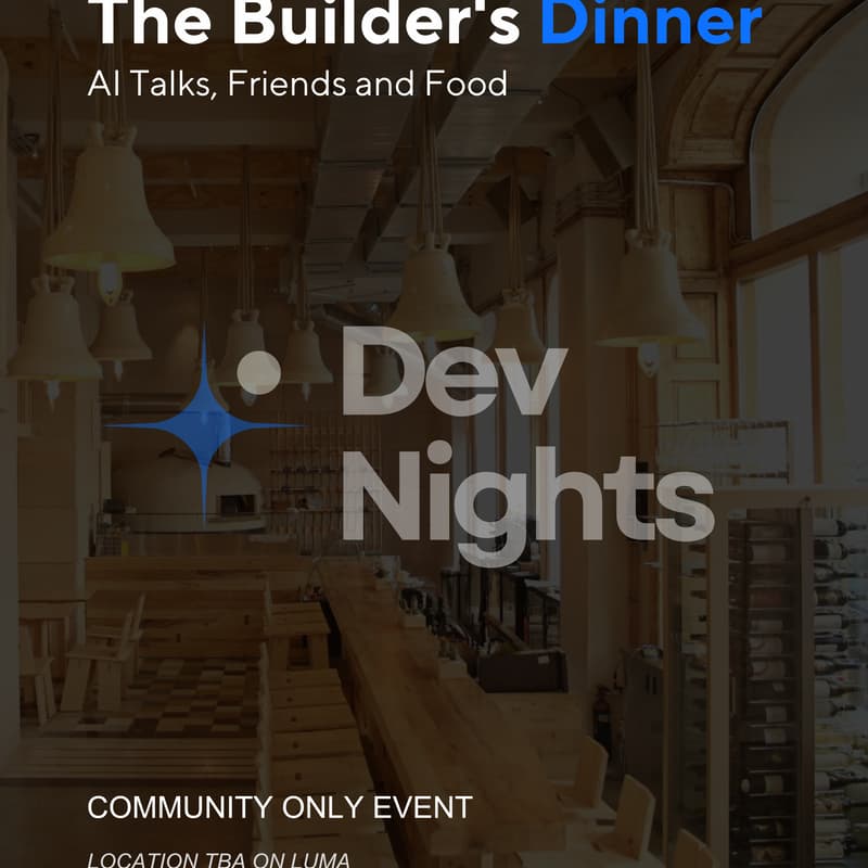 Cover Image for The Builder’s Dinner | DevNights Discussions Bucharest