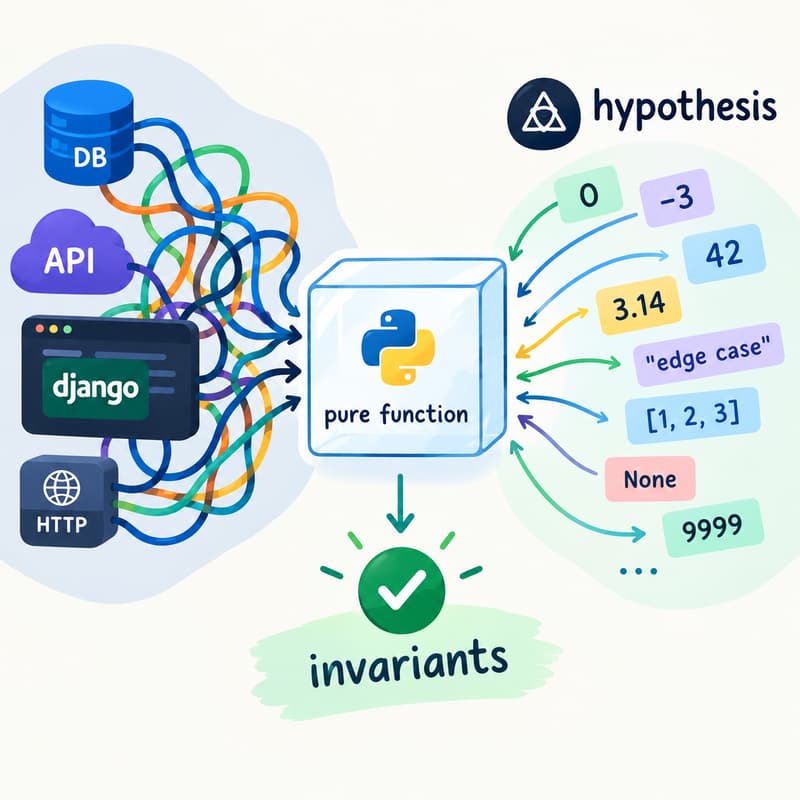 Cover Image for Testing invariants, not just examples: Property-based testing with Hypothesis