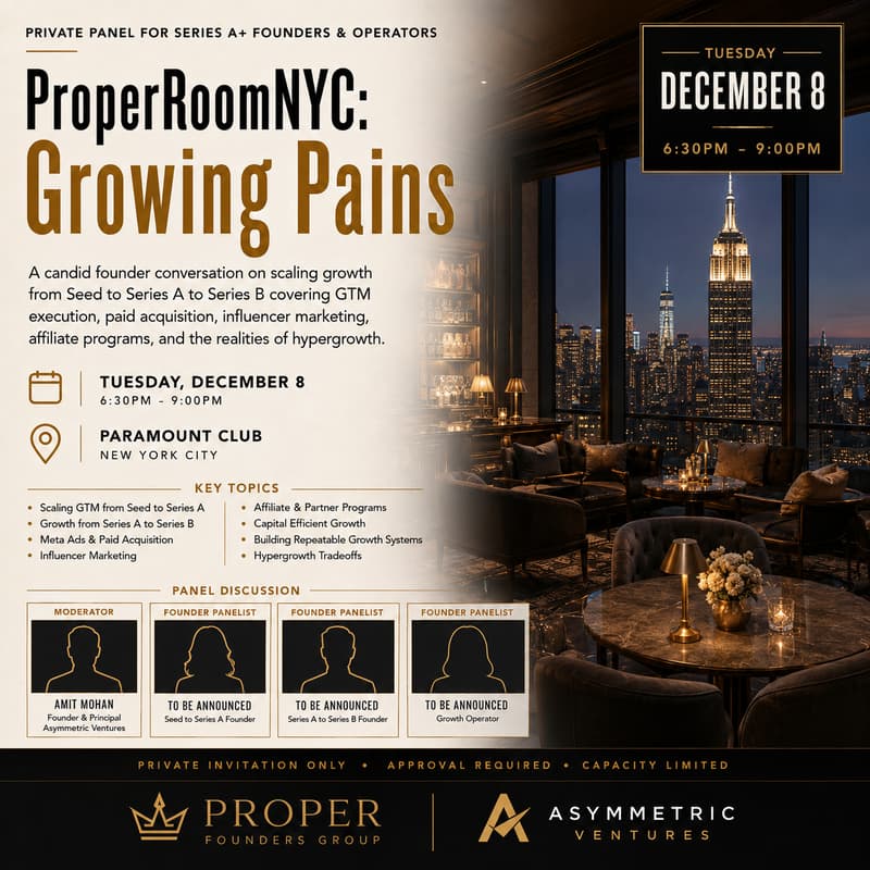 Cover Image for Growing Pains: Founder Panel (ProperRoom NYC · Series A+)