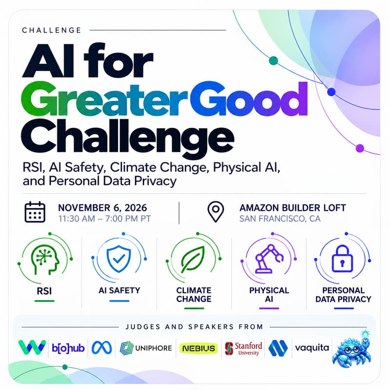 Cover Image for AI for Greater Good: RSI, AI Safety, Climate Change, Physical AI, and Personal Data Privacy