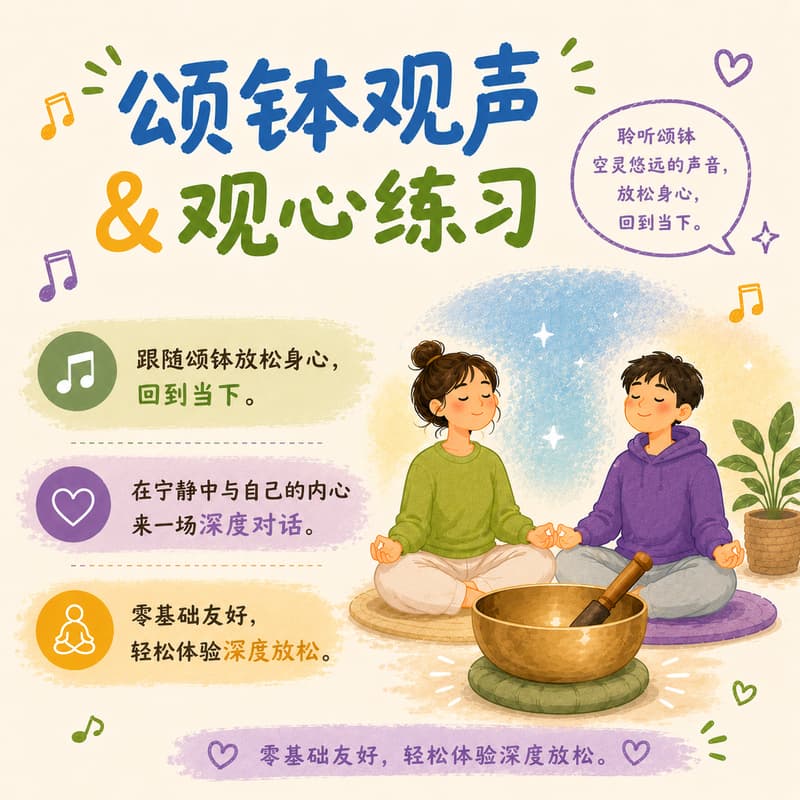 Cover Image for 7月31日周五下午 🎵 颂钵观声➕🧘冥想观心