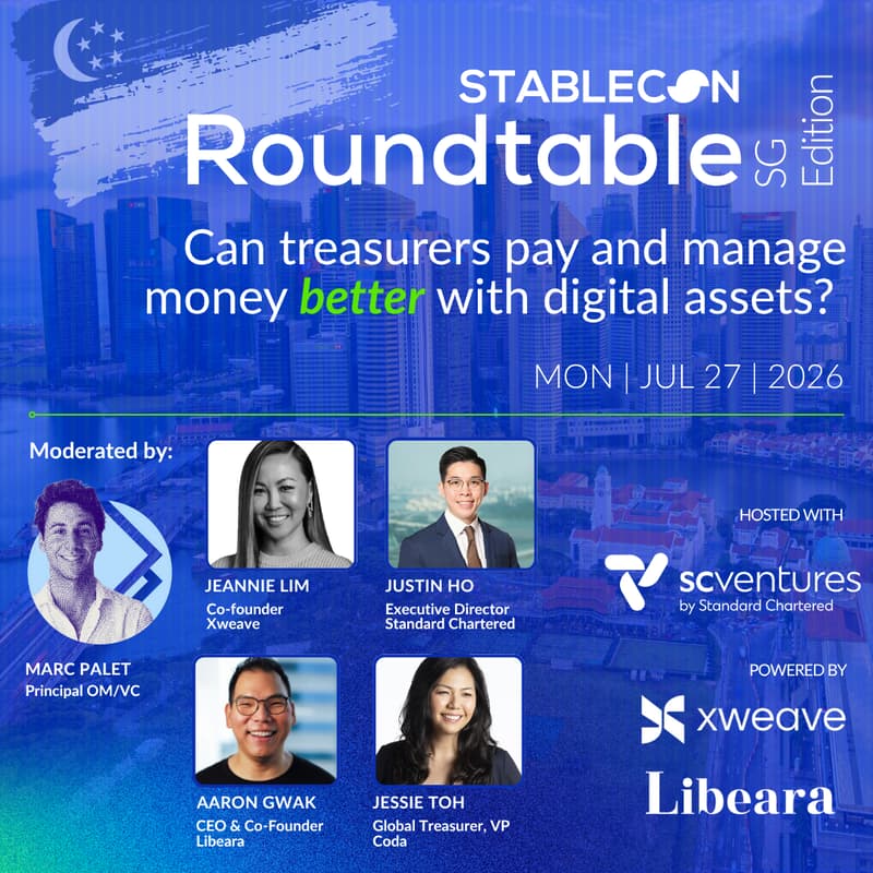 Cover Image for Stablecon Roundtable (Singapore): Can Treasurers Pay and Move Money Better with Digital Assets?