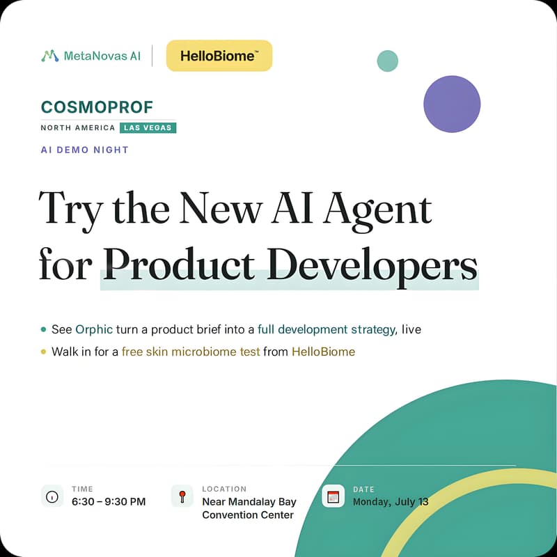 Cover Image for AI Demo Night: The New Tech Stack for Beauty Innovation — Try the AI Agent Live!